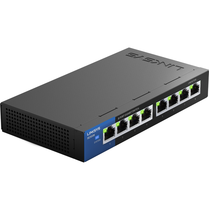 Commutateur à 8 ports Gigabit Ethernet Linksys SE3008, , hi-res