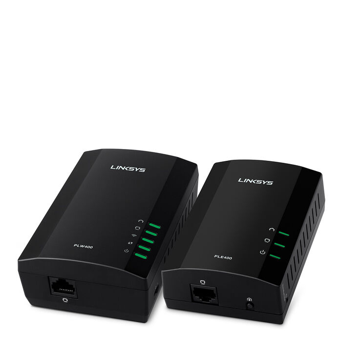 Linksys PLWK400 Powerline 200 Wired + Wireless Network Expansion Kit, , hi-res