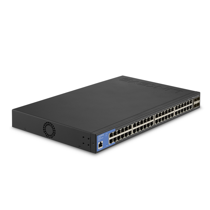48-Port Managed Gigabit Ethernet Switch with 4 10G SFP+ Uplinks, , hi-res