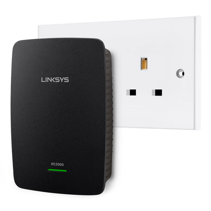 Linksys RE2000 N600 Dual-Band WiFi Extender, , hi-res