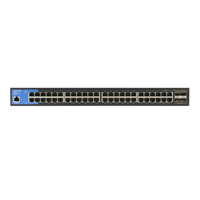 48-Port Managed Gigabit Ethernet Switch with 4 10G SFP+ Uplinks, , hi-res