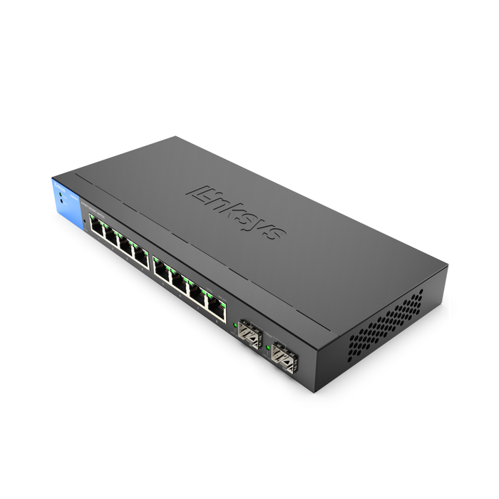 8-Port Managed Gigabit Ethernet Switch with 2 1G SFP Uplinks TAA Compliant LGS310C, , hi-res
