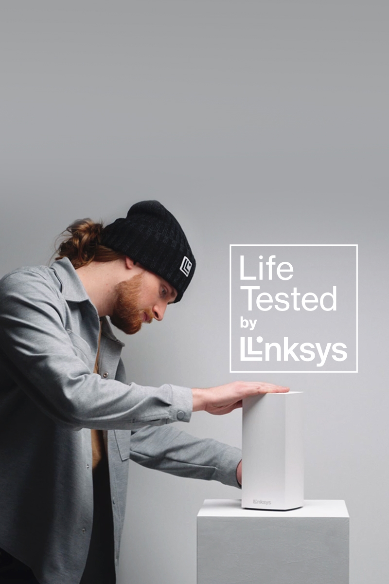 man using monitors with Linksys Life Lab